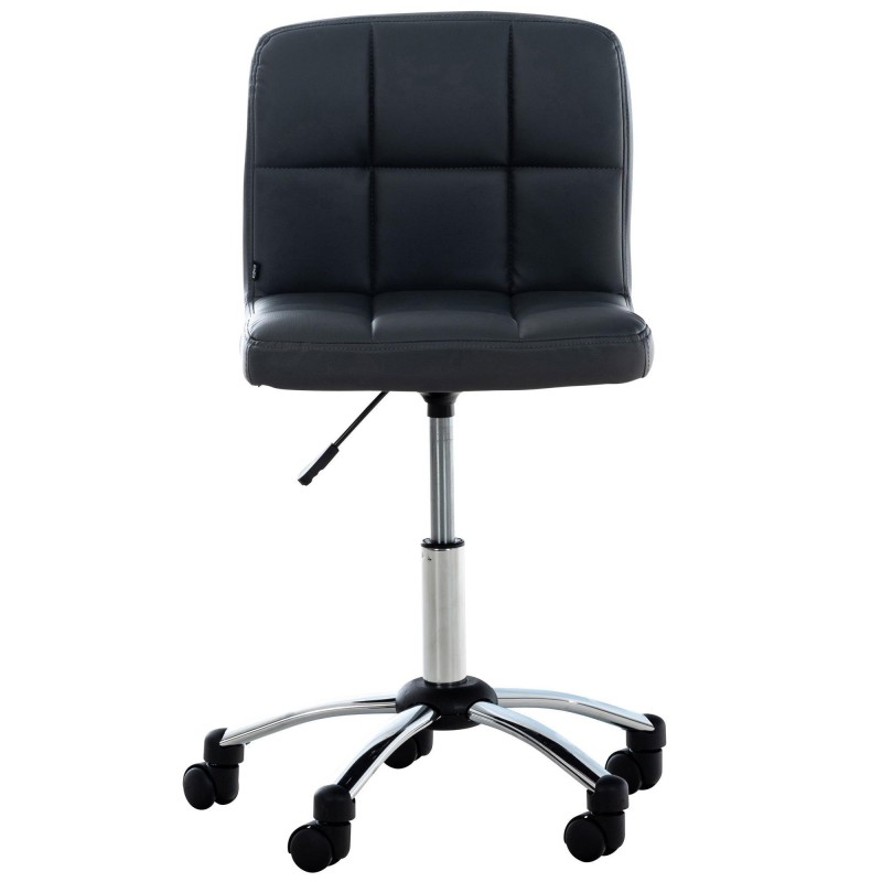 Silla / Taburete de Oficina LUKE en Piel color Gris