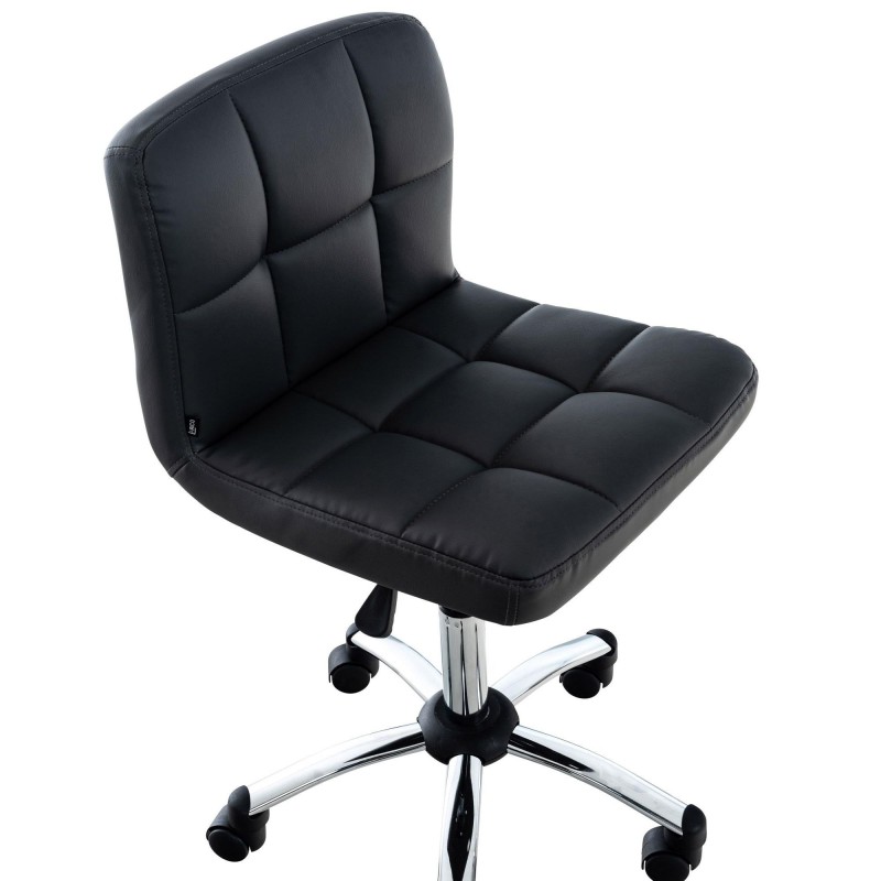 Silla / Taburete de Oficina LUKE en Piel color Gris