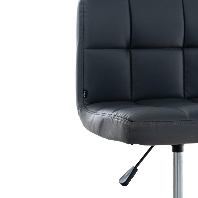 Silla / Taburete de Oficina LUKE en Piel color Gris