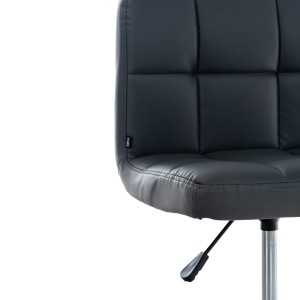 Silla / Taburete de Oficina LUKE en Piel color Gris