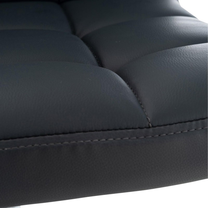 Silla / Taburete de Oficina LUKE en Piel color Gris