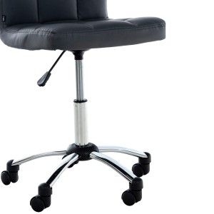 Silla / Taburete de Oficina LUKE en Piel color Gris