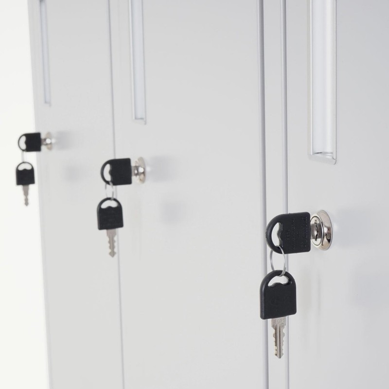 Taquilla metálica AGNES, 180x90x50 cm, en acero color gris