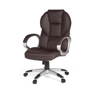 Sillón de oficina FABIAN, mecanismo basculante, color negro