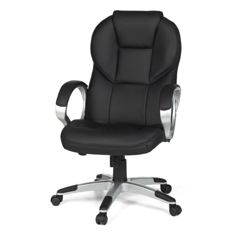 Sillón de oficina FABIAN, mecanismo basculante, color negro