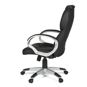 Sillón de oficina FABIAN, mecanismo basculante, color negro