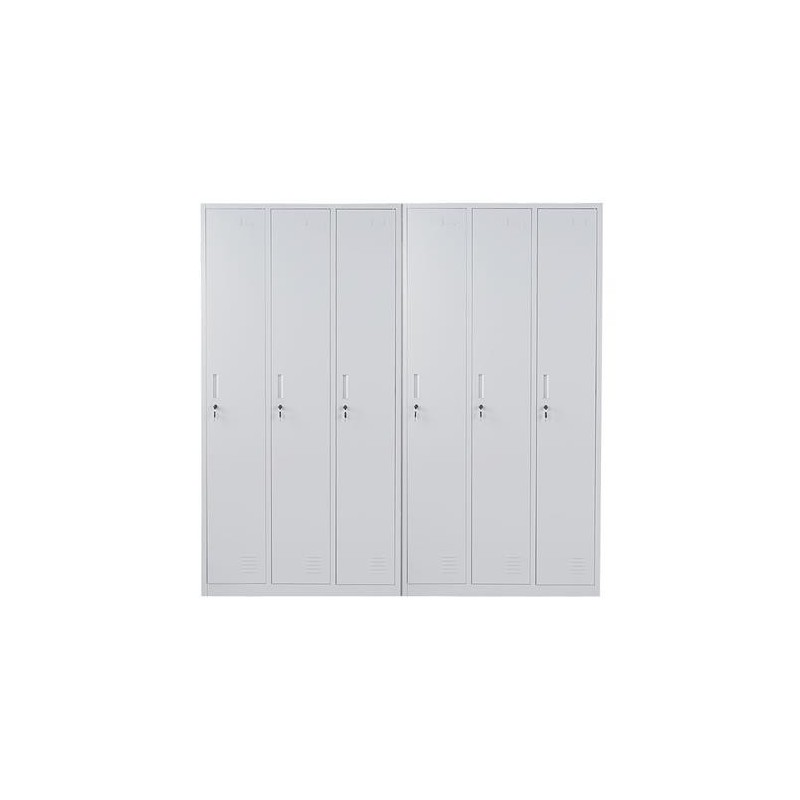 Taquilla metálica AGNES, 180x180x50 cm, en acero color gris