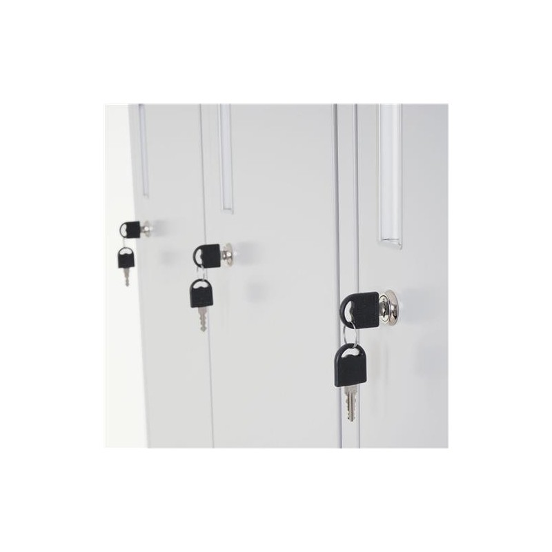 Taquilla metálica AGNES, 180x180x50 cm, en acero color gris