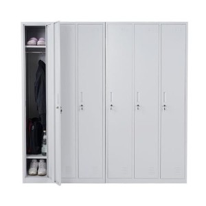 Taquilla metálica AGNES, 180x180x50 cm, en acero color gris