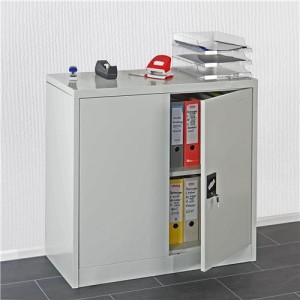 Armario archivador metálico BIRGIT, 90x90x40 cm, gris