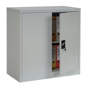 Armario archivador metálico BIRGIT, 90x90x40 cm, gris