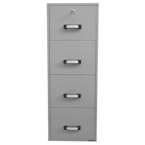 Archivador Ignífugo BODIL 4 CAJONES, 157x55x75cm, acero gris