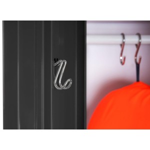 Taquilla BERIT 1 PUERTA , 183x30x50 cm, gran capacidad con compartimento individuales y máxima robustez, color antracita