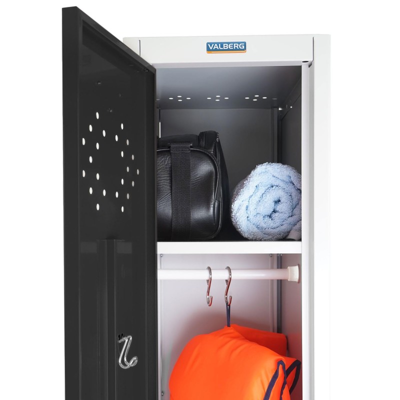 Taquilla BERIT 1 PUERTA , 183x30x50 cm, gran capacidad con compartimento individuales y máxima robustez, color antracita