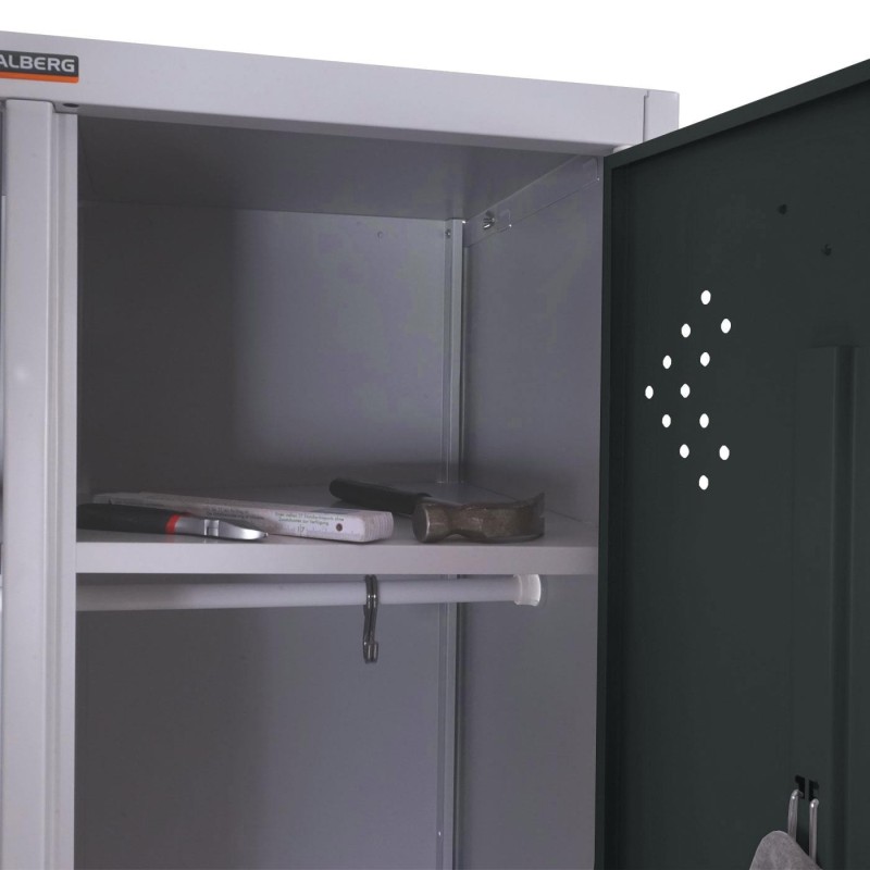 Taquilla metálica FRIDA, 183x80x50 cm, gris 