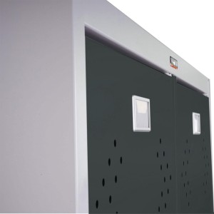 Taquilla metálica FRIDA, 183x80x50 cm, gris 