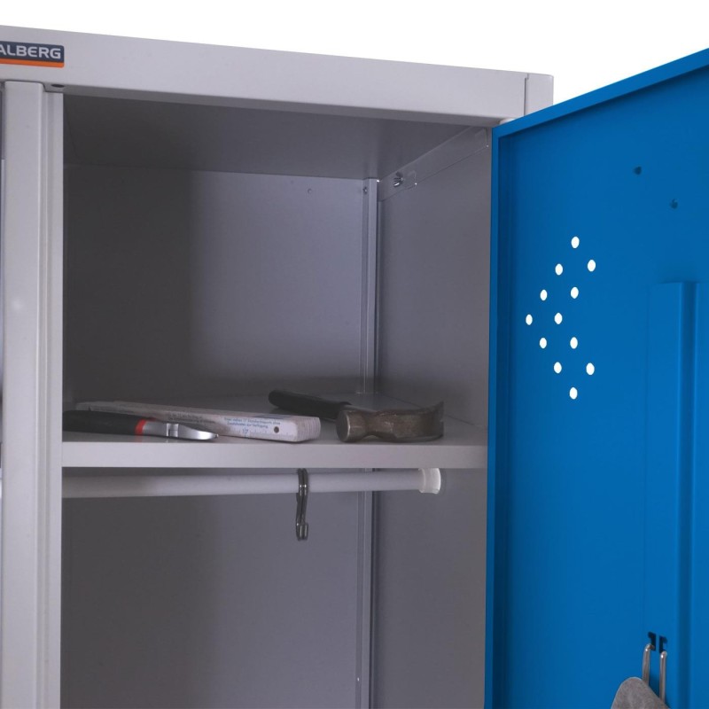 Taquilla metálica FRIDA, 183x80x50 cm, gris 