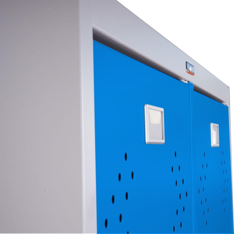 Taquilla metálica FRIDA, 183x80x50 cm, gris 