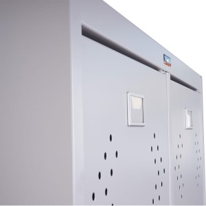 Taquilla metálica FRIDA, 183x80x50 cm, gris 