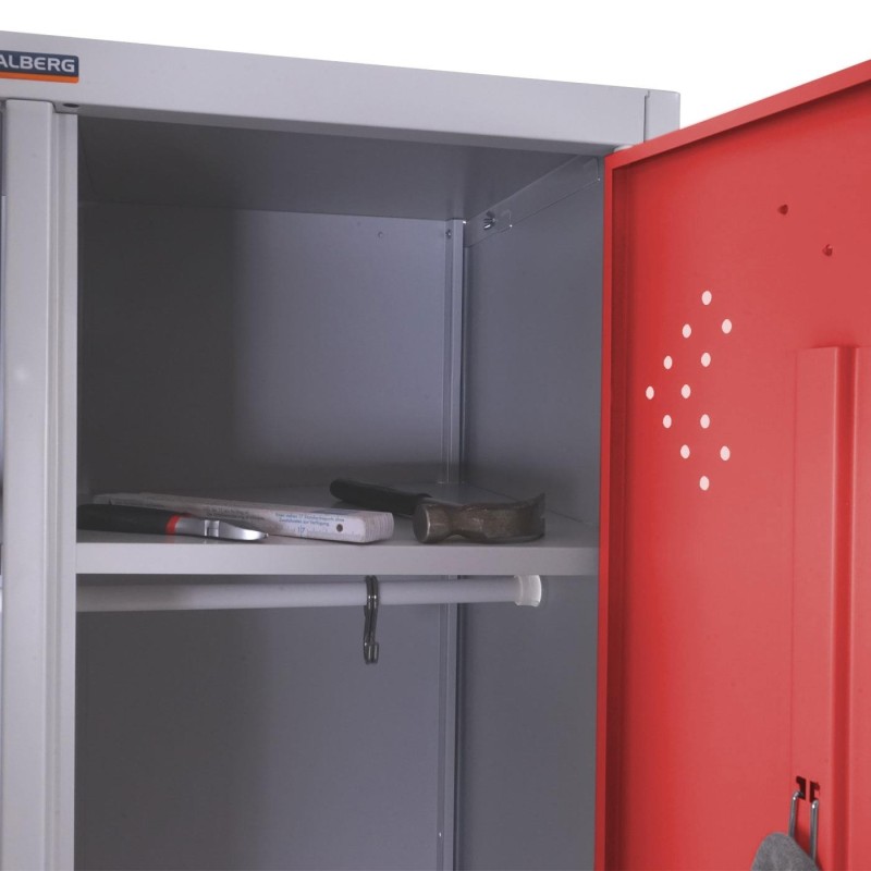 Taquilla metálica FRIDA, 183x80x50 cm, gris 