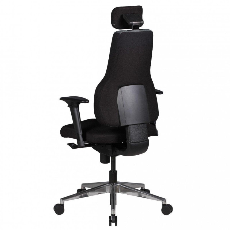 Silla ergonómica ULISES PRO, 100% ajustable, con reposacabezas, en negro