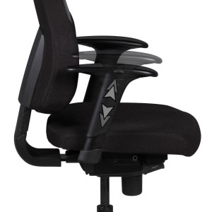 Silla ergonómica ULISES PRO, 100% ajustable, con reposacabezas, en negro