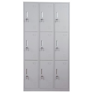 Taquilla metálica EVELIN, 180x90x50 cm, en acero gris