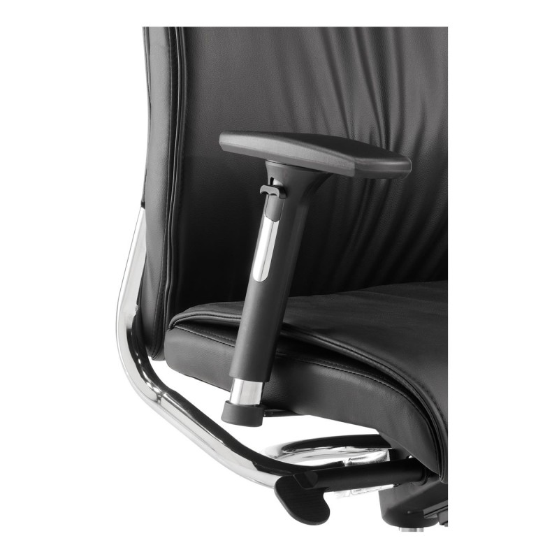 Sillón de oficina DALI, espectacular diseño, en piel negra