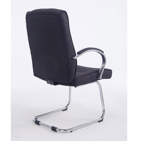 Silla de confidente BORAU TELA, estructura metálica, en color negro 2