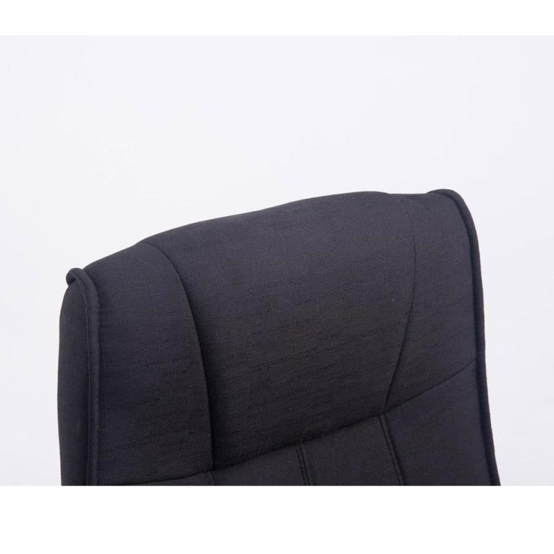 Silla de confidente BORAU TELA, estructura metálica, en color negro