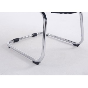 Silla de confidente BORAU TELA, estructura metálica, en color negro