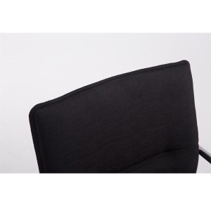 Silla de confidente GOLIAT TELA, estructura metálica, gran acolchado y elegante diseño en tela color negro