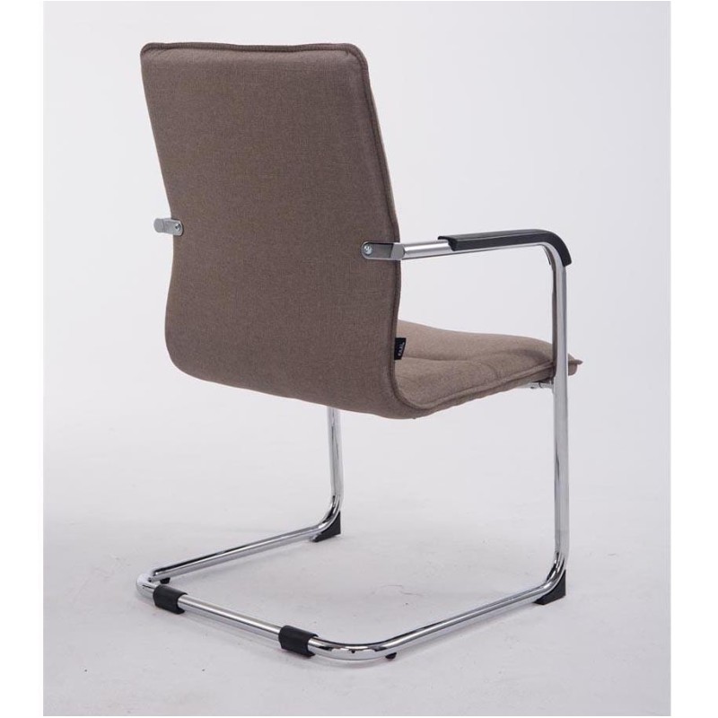 Silla de confidente GOLIAT TELA, estructura metálica, gran acolchado y elegante diseño en tela color negro