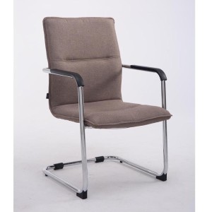 Silla de confidente GOLIAT TELA, estructura metálica, gran acolchado y elegante diseño en tela color negro