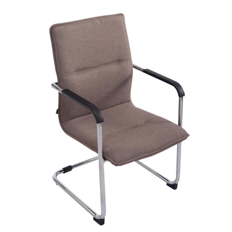 Silla de confidente GOLIAT TELA, estructura metálica, gran acolchado y elegante diseño en tela color negro