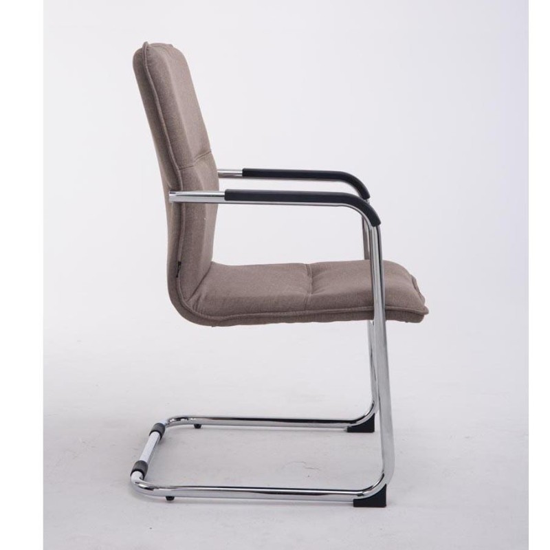 Silla de confidente GOLIAT TELA, estructura metálica, gran acolchado y elegante diseño en tela color negro