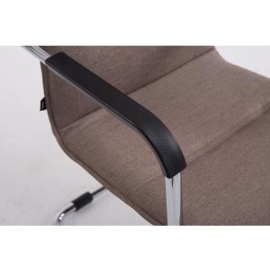 Silla de confidente GOLIAT TELA, estructura metálica, gran acolchado y elegante diseño en tela color negro
