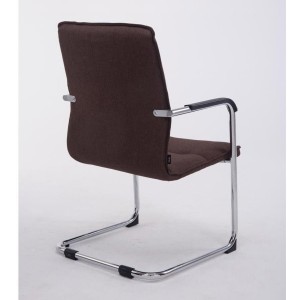 Silla de confidente GOLIAT TELA, estructura metálica, gran acolchado y elegante diseño en tela color negro