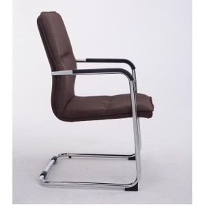 Silla de confidente GOLIAT TELA, estructura metálica, gran acolchado y elegante diseño en tela color negro