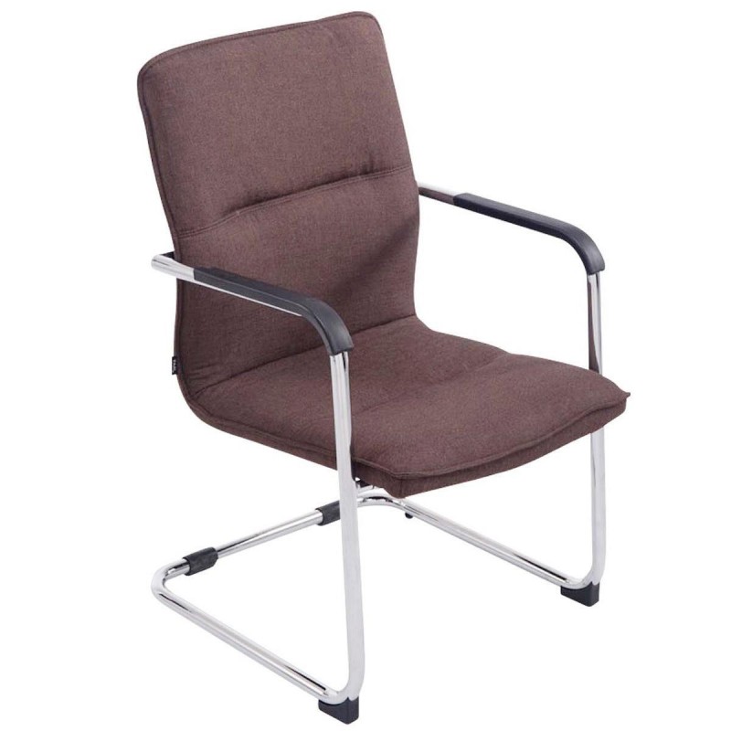 Silla de confidente GOLIAT TELA, estructura metálica, gran acolchado y elegante diseño en tela color negro