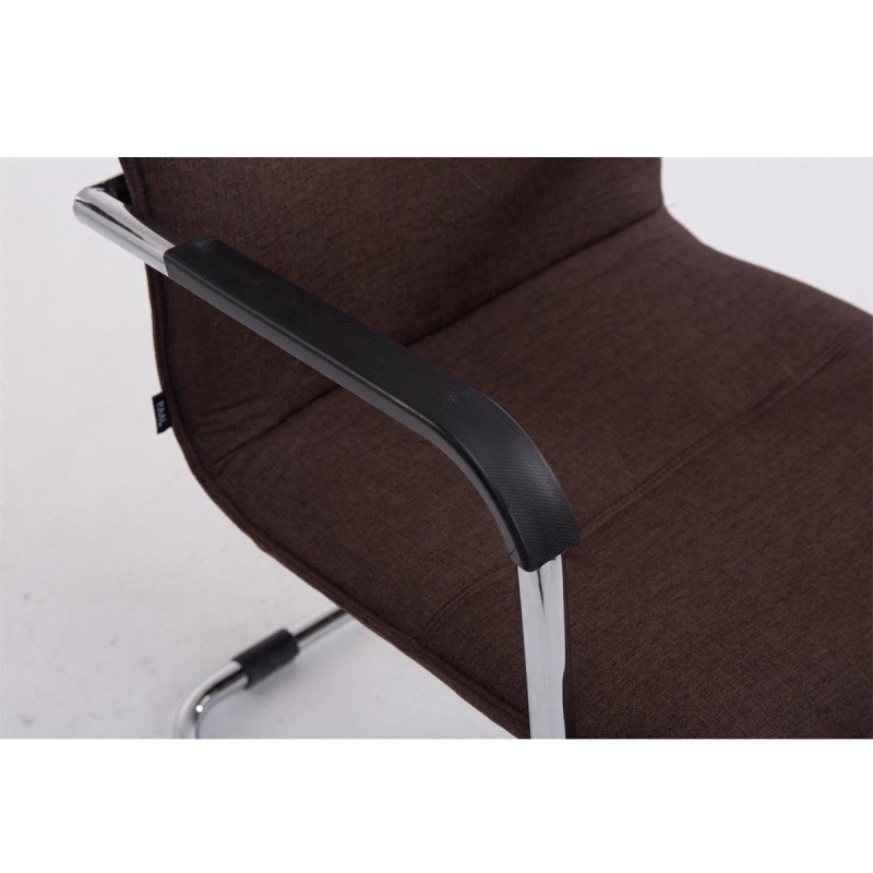 Silla de confidente GOLIAT TELA, estructura metálica, gran acolchado y elegante diseño en tela color negro