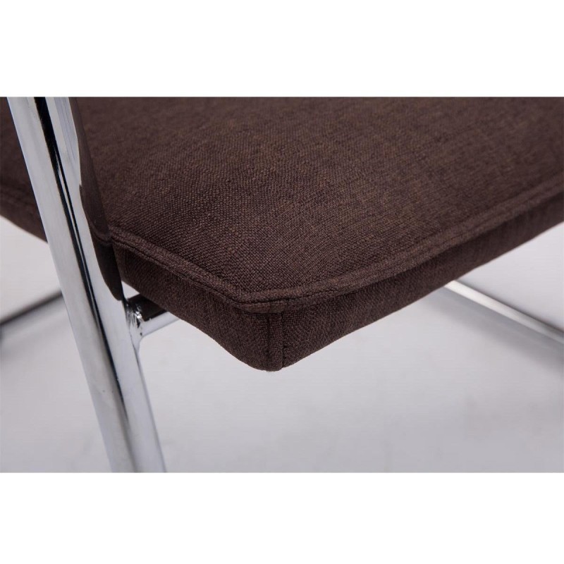 Silla de confidente GOLIAT TELA, estructura metálica, gran acolchado y elegante diseño en tela color negro