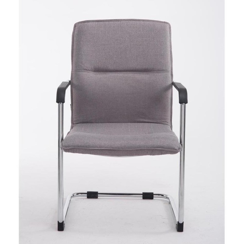 Silla de confidente GOLIAT TELA, estructura metálica, gran acolchado y elegante diseño en tela color negro