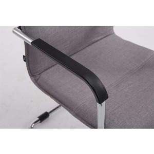 Silla de confidente GOLIAT TELA, estructura metálica, gran acolchado y elegante diseño en tela color negro