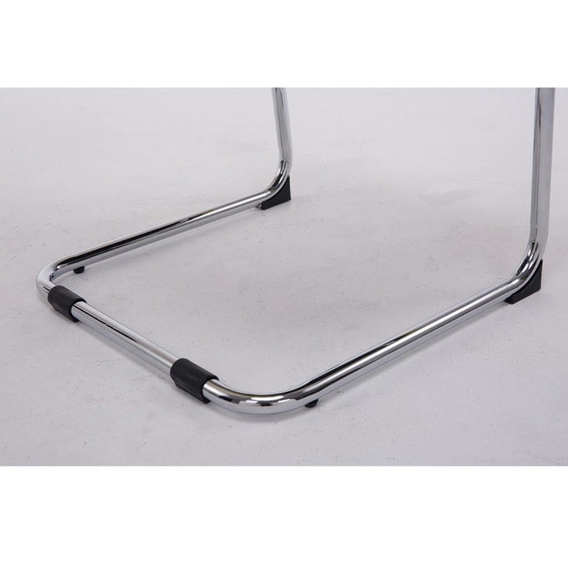 Silla de confidente GOLIAT TELA, estructura metálica, gran acolchado y elegante diseño en tela color negro