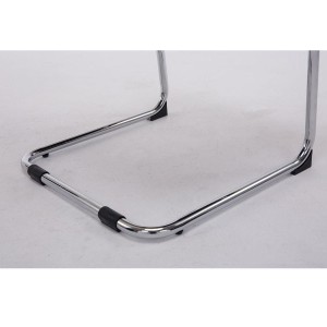 Silla de confidente GOLIAT TELA, estructura metálica, gran acolchado y elegante diseño en tela color negro