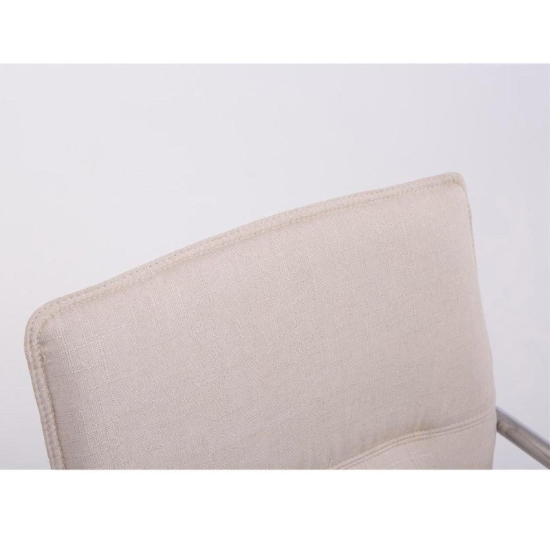 Silla de confidente GOLIAT TELA, estructura metálica, gran acolchado y elegante diseño en tela color negro