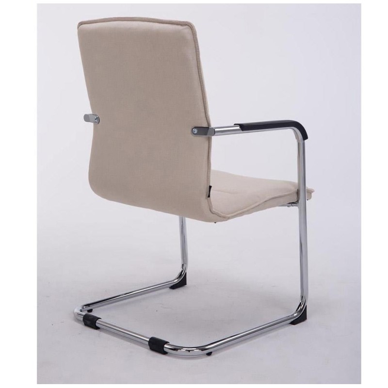 Silla de confidente GOLIAT TELA, estructura metálica, gran acolchado y elegante diseño en tela color negro