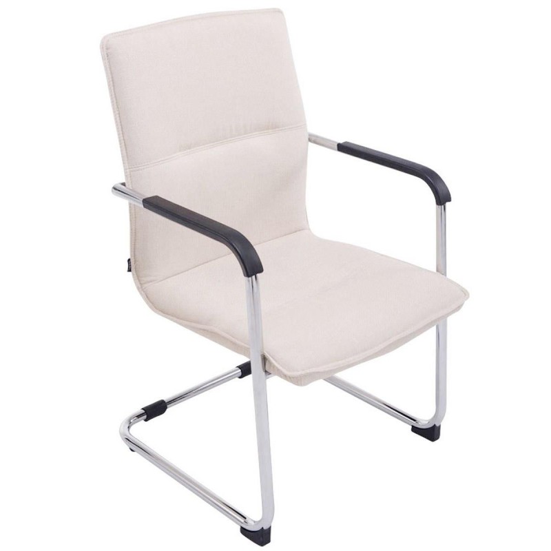 Silla de confidente GOLIAT TELA, estructura metálica, gran acolchado y elegante diseño en tela color negro