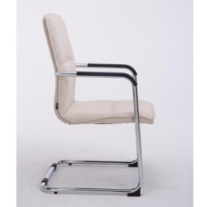 Silla de confidente GOLIAT TELA, estructura metálica, gran acolchado y elegante diseño en tela color negro